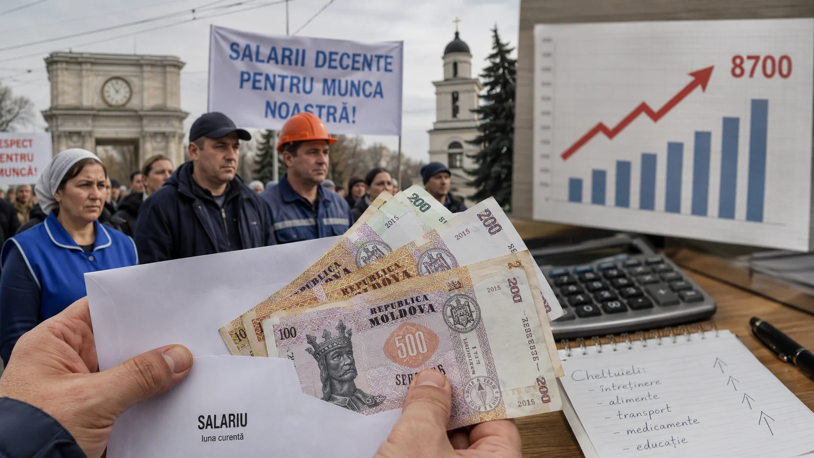 Обложка материала «Минималка в Молдове может вырасти до 8700 леев. Кто заплатит за повышение зарплат»